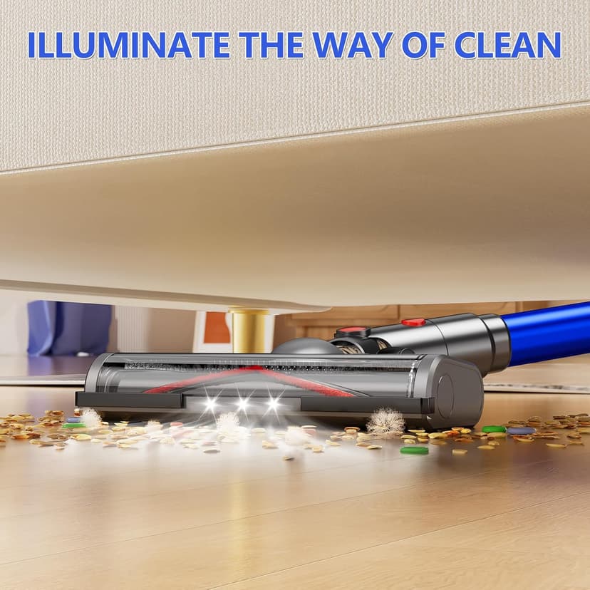 Cordless Vacuum Cleaner, 450W 40Kpa Powerful Stick Vacuum, Up to 50Mins Rechargeable Battery, Vacuum Cleaners for Home Anti-Tangled Lightweight Handheld for Hardwood Floor, Carpets, Pet Hair