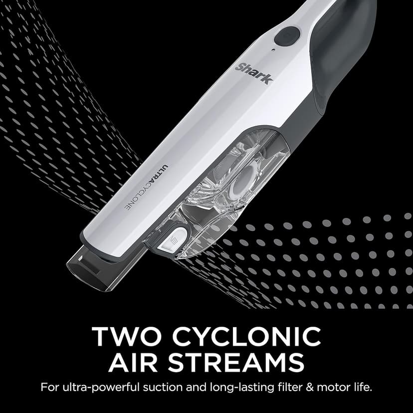 Shark CH963AMZ 2-in-1 Pet Pro Cordless Handheld Vacuum Ultracyclone System, Lightweight and Portable for Car and Home, Rechargeable, Washable Filter, XL Dust Cup, Crevice Tool & Scrubbing Brush, White