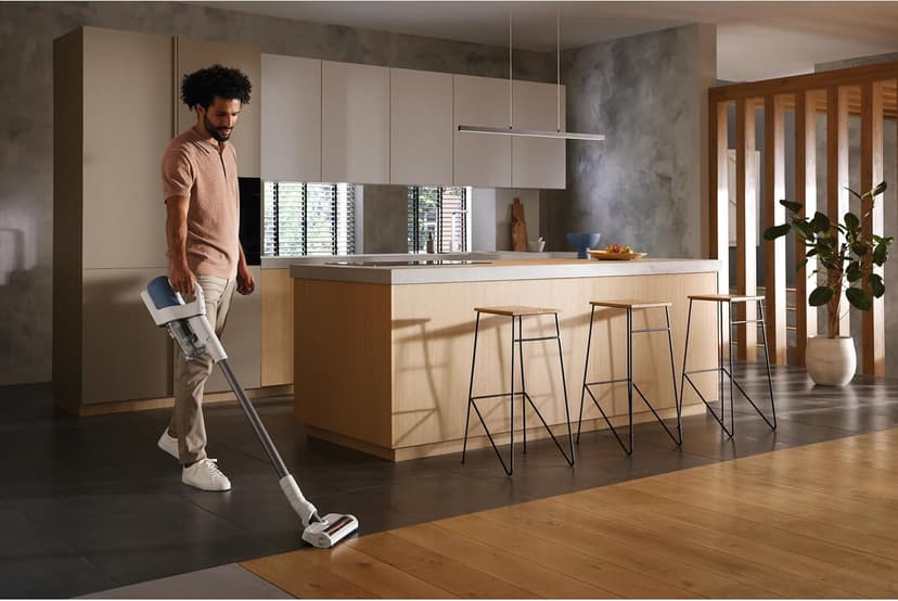 Miele Duoflex Vacuum Cleaner, Cordless and Bagless Multi-Use Flexible Stick Vacuum with Attachable MultiFloor Brush, in Brilliant White / Space Grey / Nordic Blue