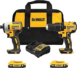 DEWALT 20V MAX Cordless Drill, Impact Driver, 2-Tool Power Tool Combo Kit, Brushless Power Tool Set with 2 Batteries and Charger Included (DCK277D2)