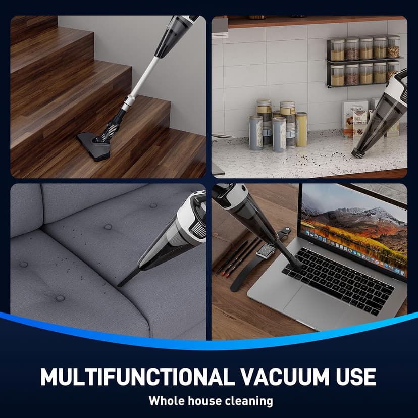 Cordless Vacuum Cleaner - Vacuum Cleaners for Home, Lightweight High Power Stick Vac for Pet Hair Carpet Hardwood Floor, Handheld Portable Wireless Rechargeable Battery Household Car Vac