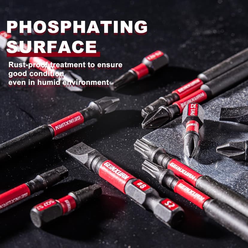 Impact Tough #2 Phillips 2 in. Insert Driver Bits,50Pack PH2 Screwdriver Bits Set with 1Pcs Impact Bit Holder,Bulk