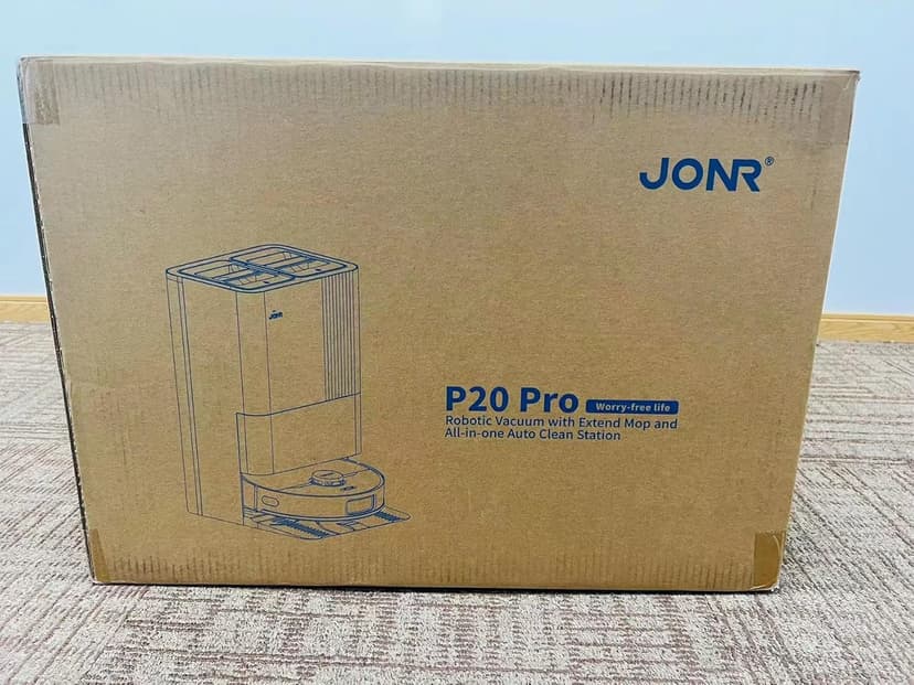 JONR P20 Pro Robot Vacuum and Mop with Self-Emptying, Self Lifting, 8000Pa Station, Auto Mop Washing & Hot Drying, Self-Refilling, Obstacle Avoidance, Adaptive Edge Mopping, LiDAR Navigation