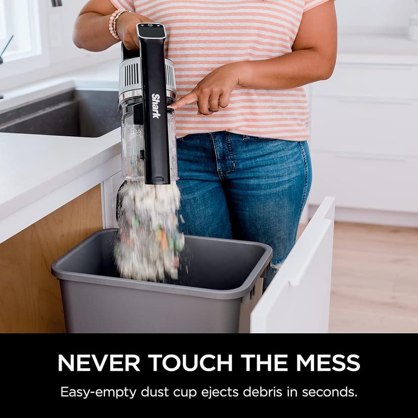 Shark Vertex Pro Cordless Vacuum Cleaner with HEPA Filter, Lightweight, Portable, Removable Handheld, Self Cleaning DuoClean PowerFins, 120-min Runtime, IQ Display, Black/Silver, IZ682H