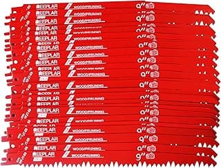 9-Inch Sawzall Blades for Cutting Trees, Wood, Pruning, 25Pack 5TPI Reciprocating Saw Blades