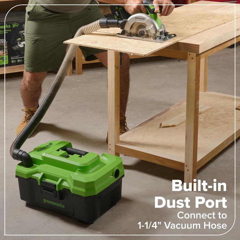 Greenworks 24V Cordless Brushless 400 in-lbs Drill/Driver + 6.5" Circular Saw, 4,800 RPM, Cutting Depth 45°/90° (2) 2.0Ah USB-C Batteries(12,000mAh Power Bank) and 65W USB-C Fast Charger(3-Port)