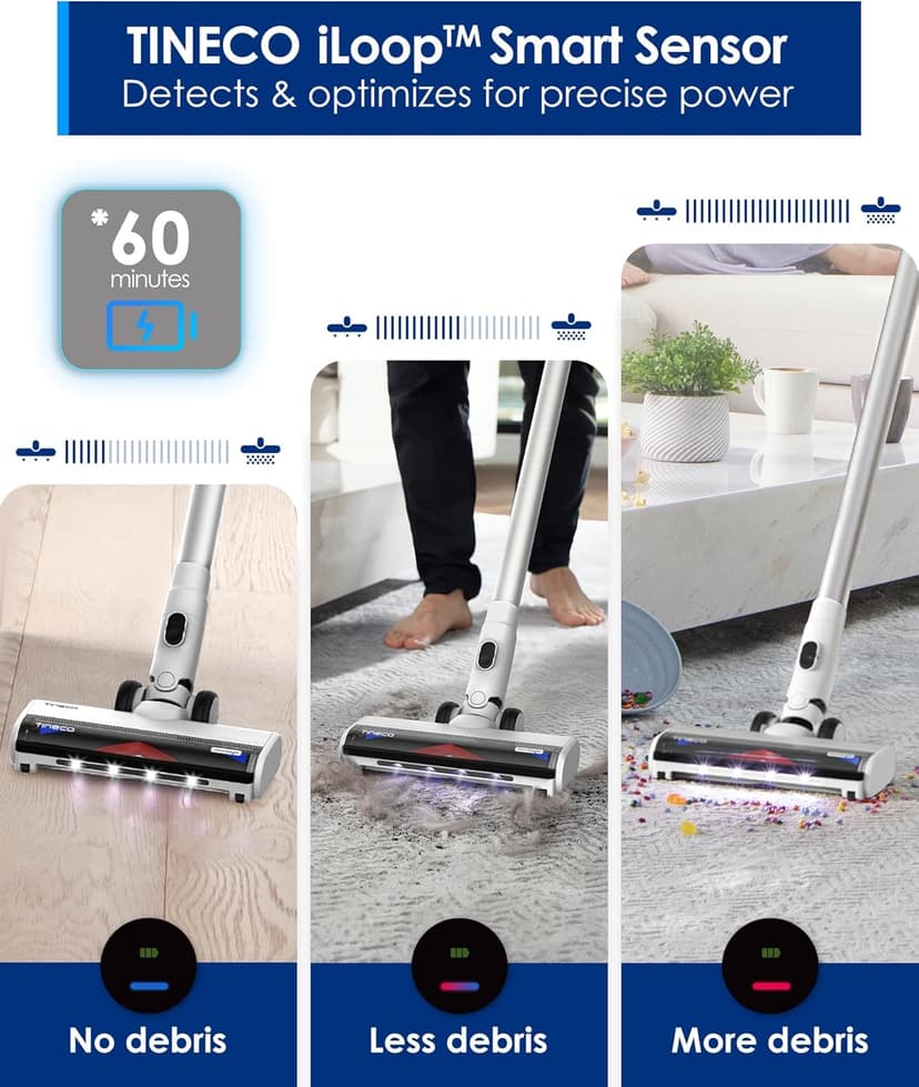 Tineco Floor ONE S3 Cordless Hardwood Floors Cleaner & Pure ONE Station Cordless Stick Vacuum Cleaner with 3L Dust Clean Station