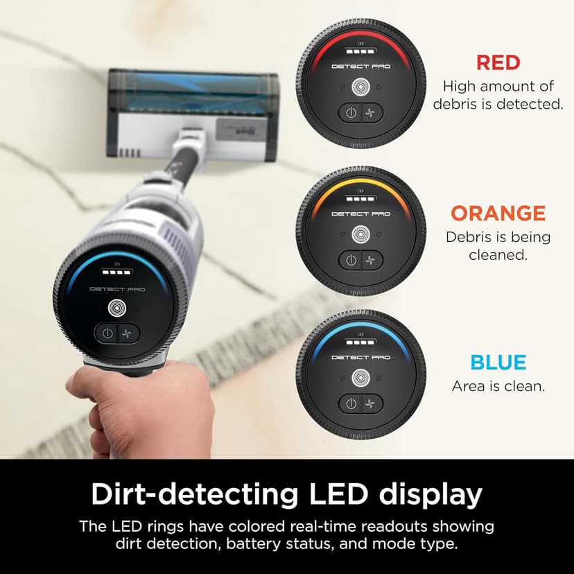 Shark Detect Pro Cordless Vacuum with PowerFins Brushroll, Stick/Handheld (2-in-1), Ash Purple/Grey, IW1120