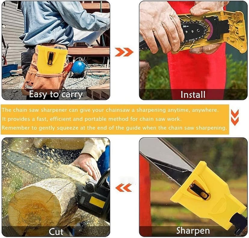 Chainsaw Sharpener, Portable Chainsaw Sharpener Kit for 12''-22'' Saws, Universal Chainsaw Sharpener,Chain Saw Sharpener Tool.