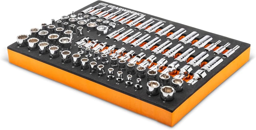 GEARWRENCH 89 Piece 1/4” Drive Master Metric Socket Set in Foam Storage Tray - GWMSSKT14MM