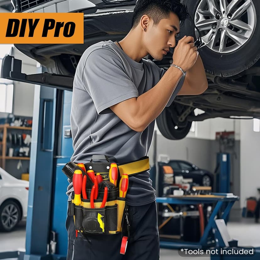 Tool Pouches, Tool Belt Pouch, Electrician Tool Pouch, Quickly Attach & Release Tool Belt Pouch with Clip, Tool Bag Multi-Pocket, Heavy Duty Tool Pouches for Carpenters & Home Improvement