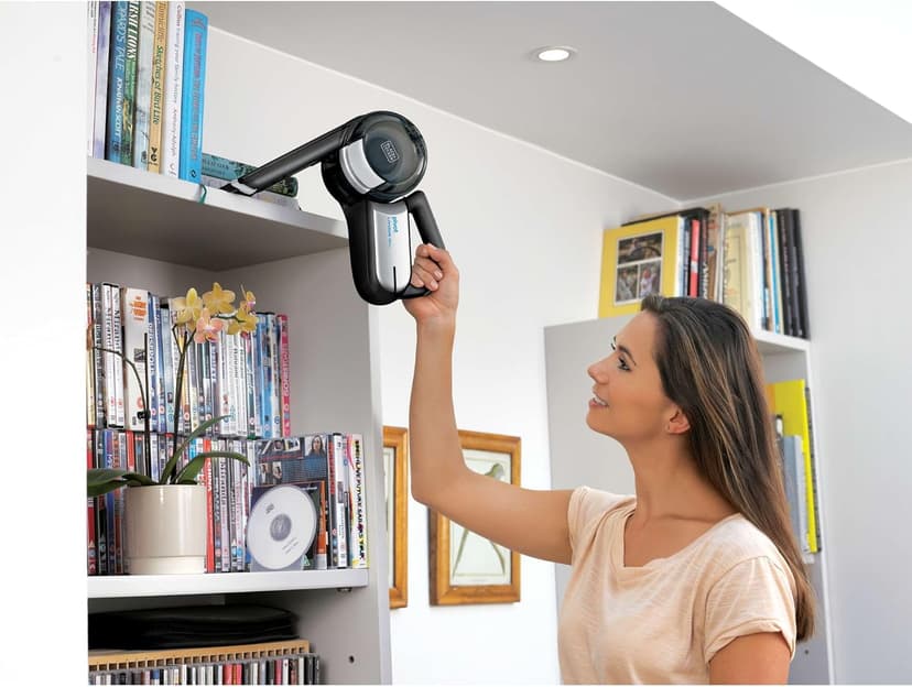BLACK+DECKER dustbuster PIVOT VAC Cordless Handheld Vacuum, Home and Car Vacuum with Crevice Tool and Pivot Nozzle (BDH2000PL)