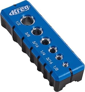 Kreg Portable Drilling Guide - 6 Hardened Drill Guides for Carpentry - Craftsman Tool Accessory
