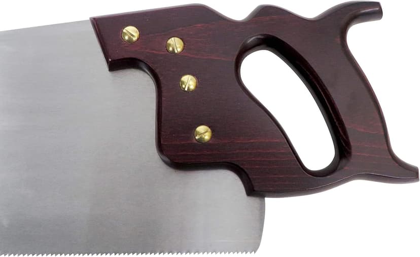 Lynx Garlick Taytools Thomas Flinn British 24” Crosscut Saw with Taper Ground Blade, Stained Beech Handle 10 TPI Filed for Cross Cutting