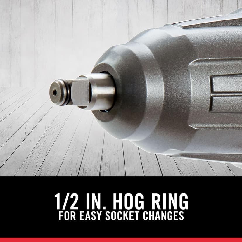 PORTER-CABLE Impact Wrench, 450 lbs of Torque, 1/2 Inch Hog Ring, 7.5-Amp, Corded (PCE211)