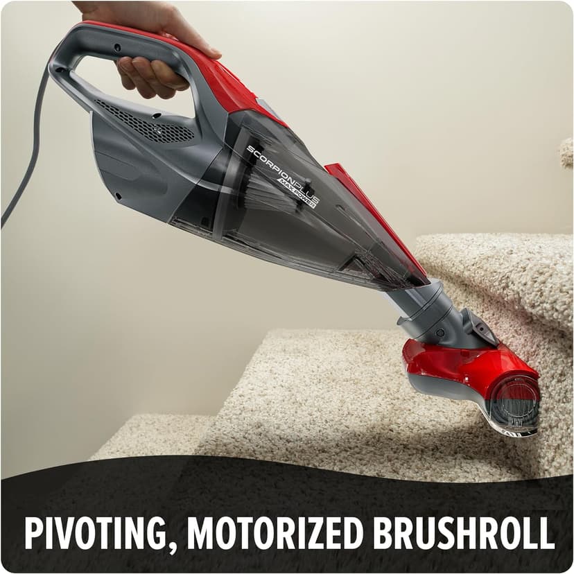 Dirt Devil Scorpion Plus Handheld Vacuum Cleaner, Powerful Suction, Lightweight, Includes Pivoting Stair and Upholstery Tool, Hose and Dusting Brush, Corded Portable Vacuum Cleaner