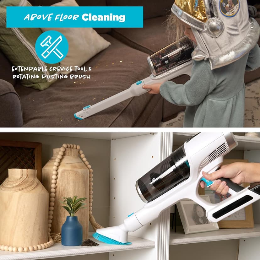 Simplicity Vacuums Stick Vacuum Cordless Rechargeable S67, Lightweight Household Vacuum Cleaners for Pet Hair with 3 Speeds, Multi-Surface Use, HEPA Filter Media, 35 Min Runtime, LED Light, Wall Mount
