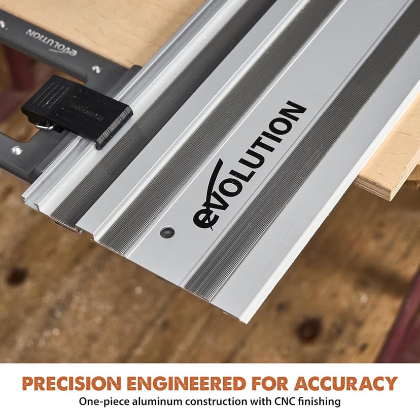 Evolution ST2800-G2 110" Circular Saw Guide Rail/Track | Universal Fit: Makita, Bosch, Festool, Triton, Metabo | 110"/9.2ft (2.8m) | Includes Self-Aligning Bars, 2x Track Clamps, Hex Key & Carry Bag