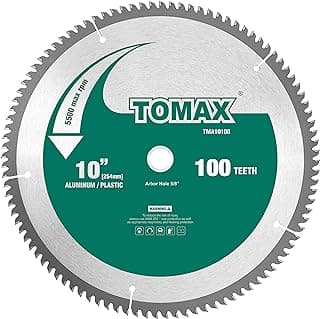 10-Inch 100 Tooth TCG Thin Aluminum and Non-Ferrous Metal Saw Blade with 5/8-Inch Arbor