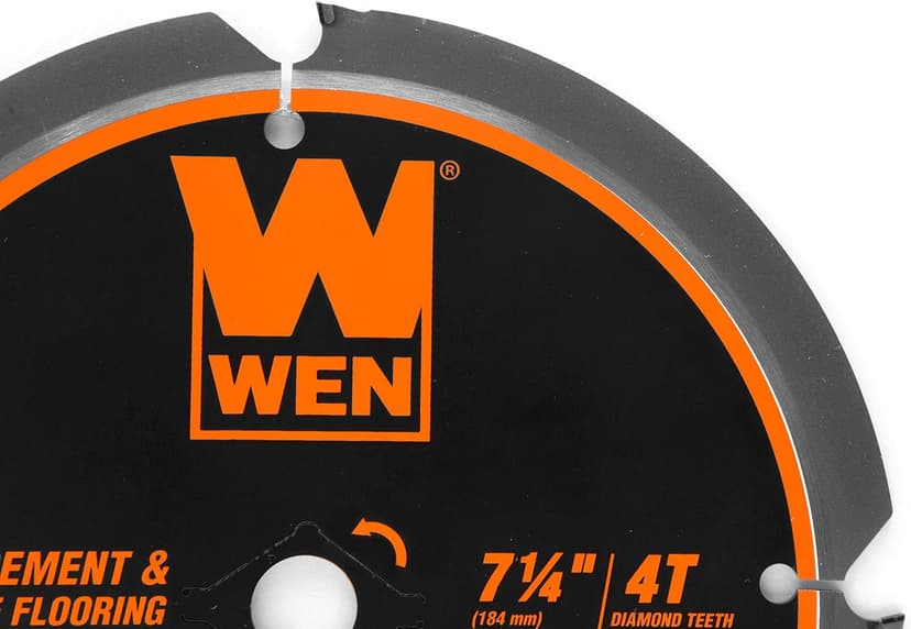 WEN BL0704 7-1/4-Inch 4-Tooth Diamond-Tipped (PCD) Professional Circular Saw Blade for Fiber Cement and Laminate Flooring