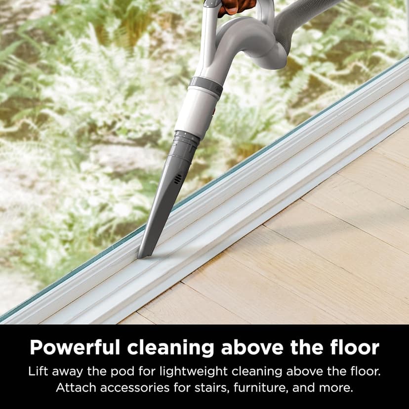 Shark | Upright Vacuum Cleaner | Navigator Lift-Away | Swivel Steering | HEPA Filter | Vacuum for Pet Hair | Crevice Tool & Dusting Brush Included | For Carpets & Hard Floors | White/Silver | NV356E