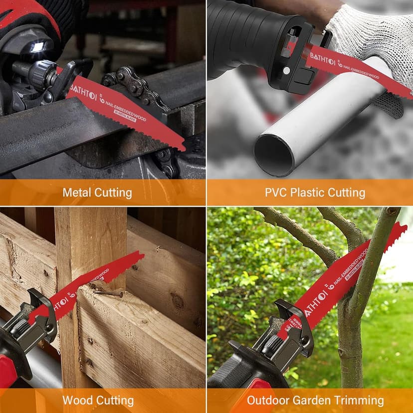 25 Pack 9 Inch 14/18 Tpi Reciprocating Saw Blades for Metal Cutting, Carbide Alloy Steel Sawzall Blades for Automobile Dismantling with 8% Cobalt for Longer Life and Faster Cutting Speed