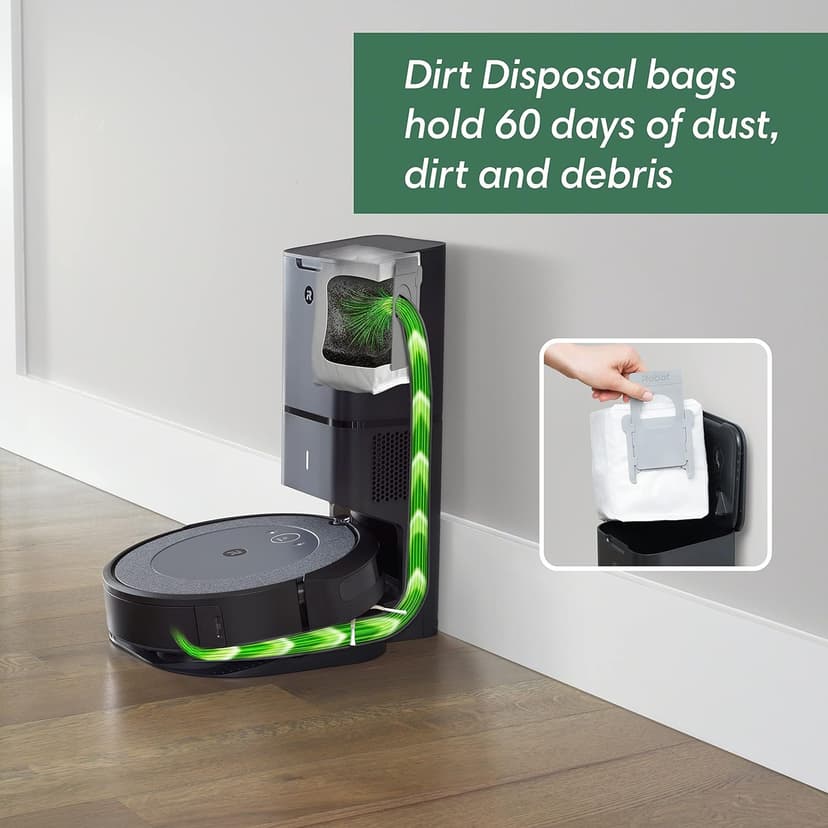 iRobot Roomba i3+ EVO (3550) Self-Emptying Robot Vacuum – Now Clean by Room with Smart Mapping, Empties Itself for Up to 60 Days, Works with Alexa, Ideal for Pet Hair, Carpets​, Roomba i3+