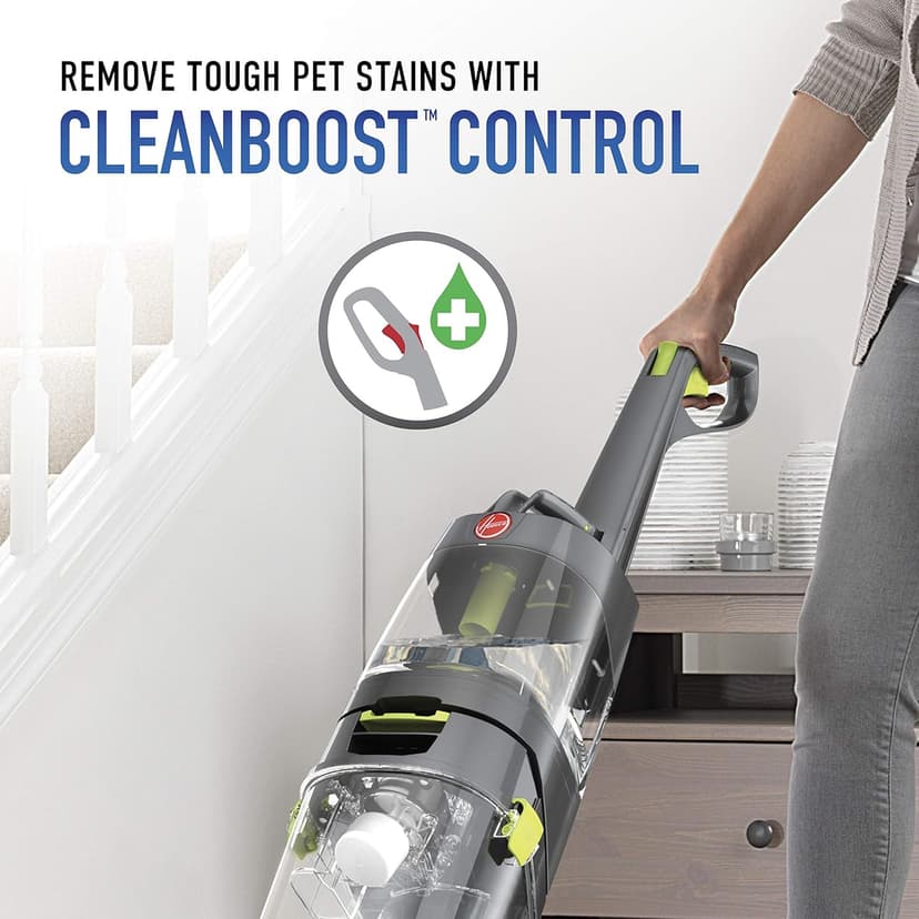 Hoover Pro Clean Pet Upright Carpet Cleaner Machine, Carpet Shampooer Machine for Home and Pets, Pair with a Hoover Portable Spot Cleaner Solution for a Bright, Refreshed Home