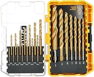 DEWALT Titanium Nitride Coated Drill Bit Set, Pilot Point, 21-Piece (DW1361)
