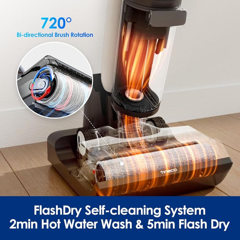 Tineco FLOOR ONE S7 FlashDry Smart Cordless Wet Dry Vacuum Cleaner & Floor Cleaning Solution