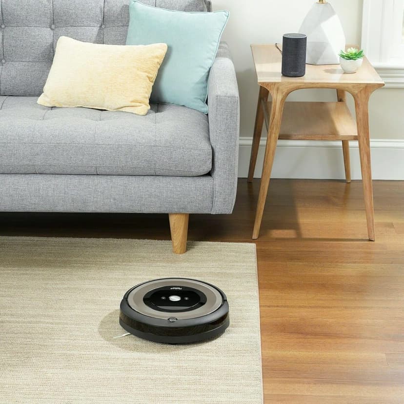 iRobot Roomba E6 (6199) Robot Vacuum - Wi-Fi Connected, Compatible with Alexa, Ideal for Pet Hair, Carpets, Hard, Self-Charging Robotic Vacuum, Sand Dust (Renewed)