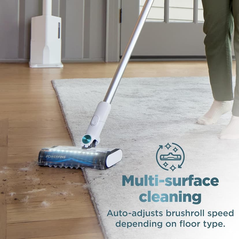 Shark Clean & Empty Cordless Stick Vacuum – Lightweight Cordless Vacuum with HEPA Filter, Portable, Rechargeable, Auto-Empty System, Stick Vacuum for Pet Hair, Carpets & Hardfloor, White, BU3521