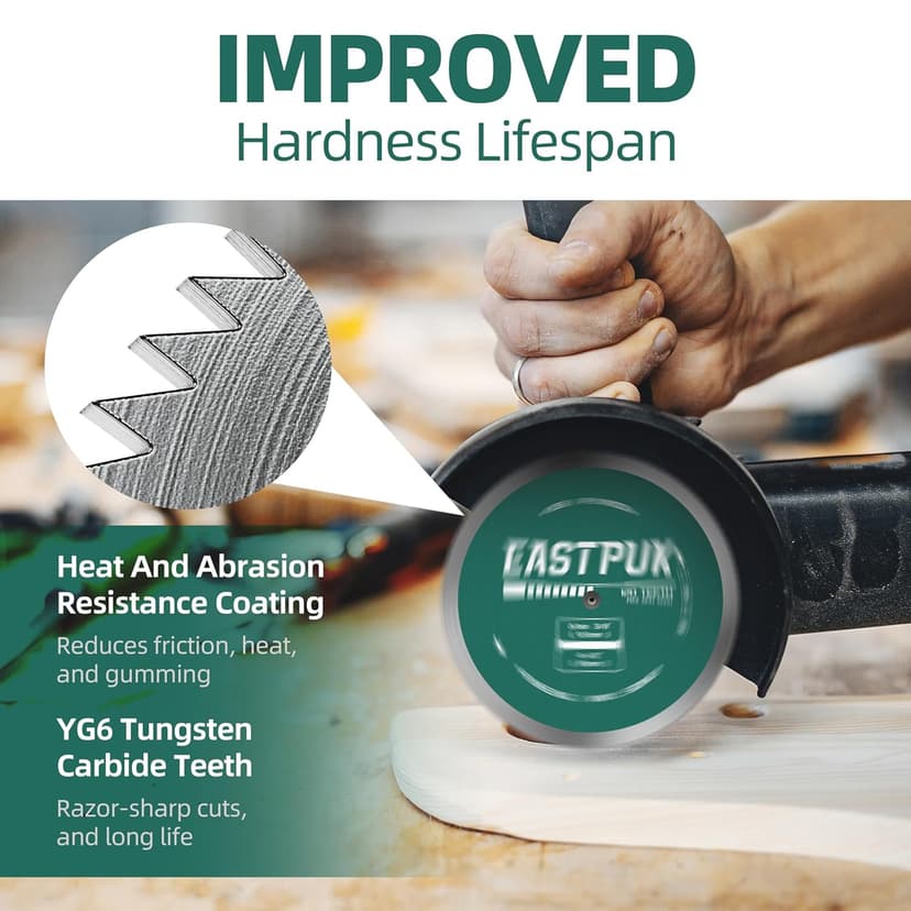 3Pcs 4-1/2 Inch 120 Tooth Circular Saw Blade with 3/8 Inch (9.5mm) Arbor, Fast Cutting for Plywood, OSB, Paneling and Vinyl Siding Wood