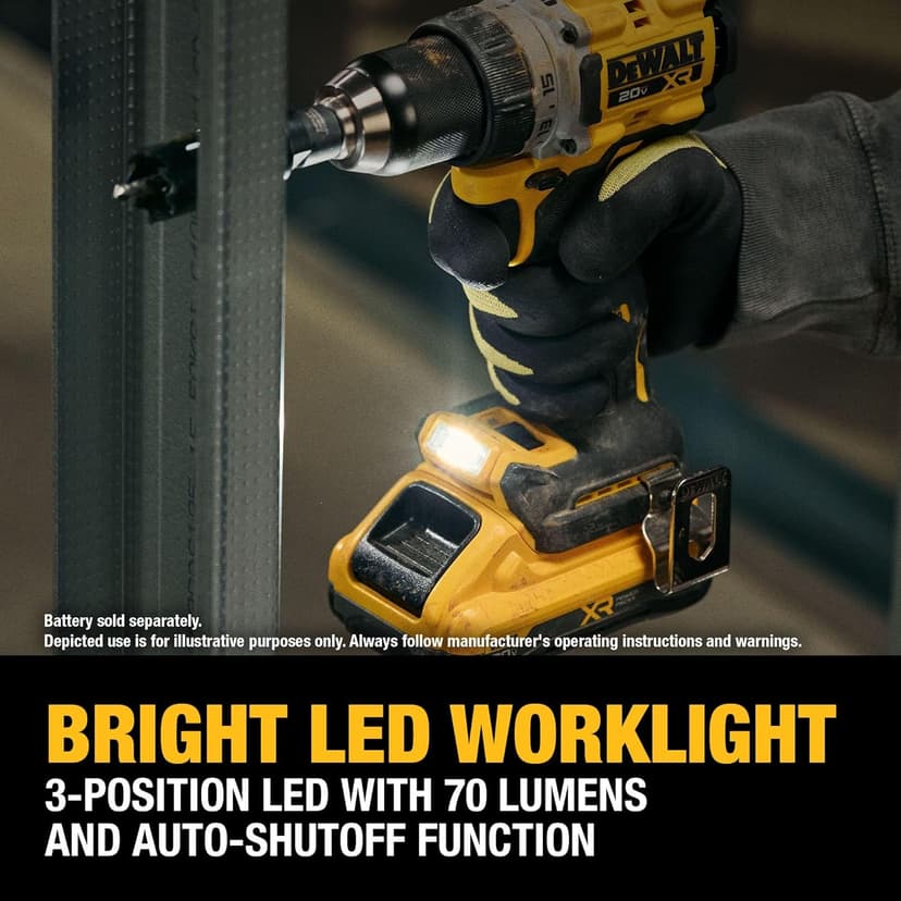 DEWALT 20V MAX XR Brushless Cordless 1/2 in. Drill/Driver (Tool Only) (DCD801B)