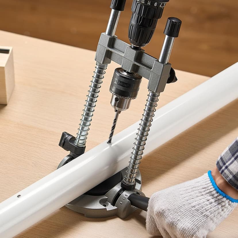 VEVOR Drill Guide, Multi-Angle Press Portable Precision Drilling Guide Jig Attachment, with Large Handle and Mounting Holes, Aluminum Alloy, for Drilling Angled or Straight Holes, for Wood Working