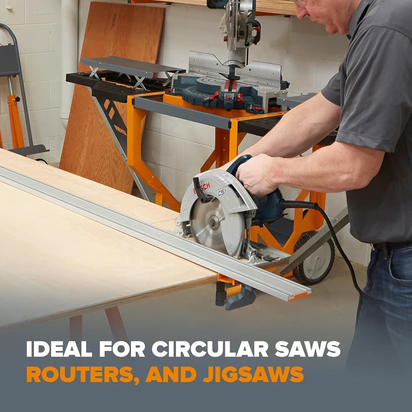 BORA 50” NGX Clamp Edge, Straight Cut Guide for Circular Saws, Easy to Use, Great for Cross-Cutting Plywood Sheets and Routing Dados, 544050