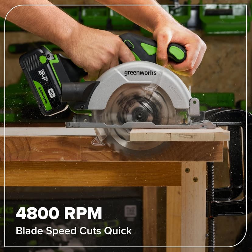 Greenworks 24V Cordless Brushless 400 in-lbs Drill/Driver + 6.5" Circular Saw, 4,800 RPM, Cutting Depth 45°/90° (2) 2.0Ah USB-C Batteries(12,000mAh Power Bank) and 65W USB-C Fast Charger(3-Port)