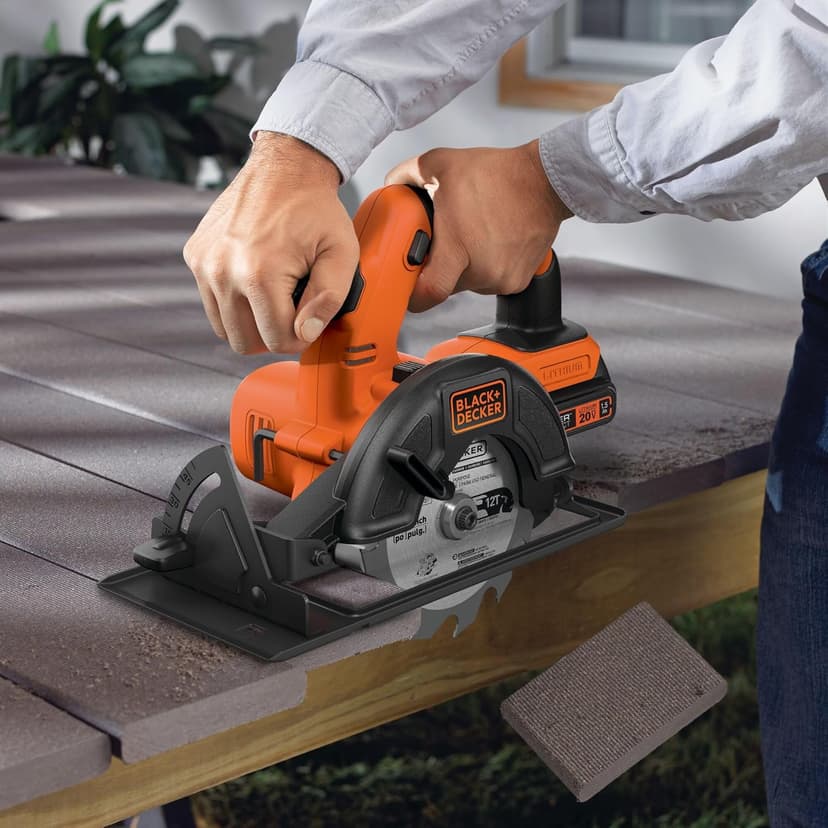 BLACK+DECKER 20V MAX POWERCONNECT 5-1/2 in. Cordless Circular Saw with Battery and Charger (BDCCS20C)