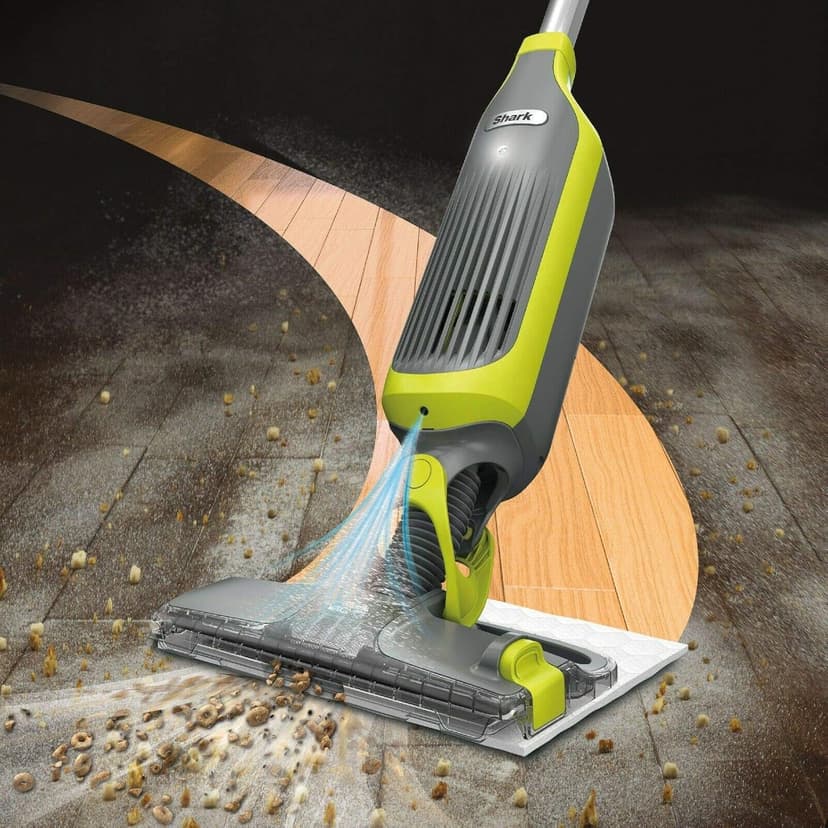 Shark VM200 VACMOP Pro Cordless Hard Floor Vacuum Mop with Disposable Pad, Charcoal Gray -(Renewed)-12oz vacmop Multi-Surface Cleaner not Included