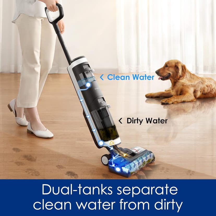 Tineco Floor ONE S3 Cordless Hardwood Floors Cleaner A30S Cordless Stick Vacuum Cleaner, 160W Suction, 60Min Runtime
