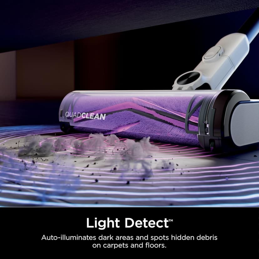 Shark Detect Clean & Empty Auto-Empty System - Lightweight Cordless Vacuum Cleaner with HEPA Filter, Portable Handheld Attachment, Crevice Tool, Ideal Stick Vacuum for Pet Hair, White, IW3511
