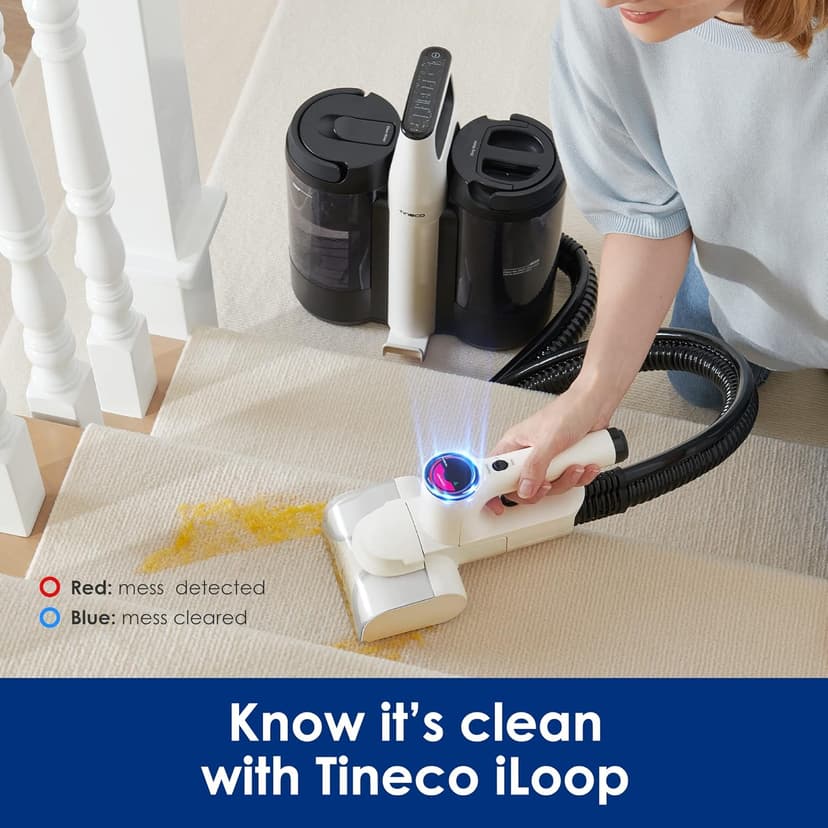 Tineco Floor ONE S5 Smart Cordless Wet Dry Vacuum Cleaner and Mop for Hard Floors & Carpet ONE Spot Essentials Smart Cordless Carpet and Upholstery Spot Cleaner