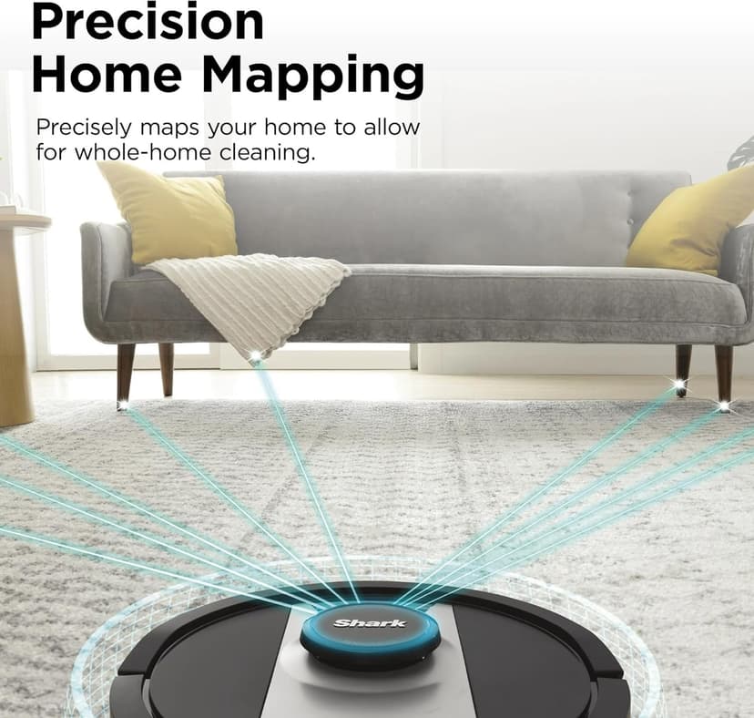 Shark RV2400WD IQ 2-in-1 Robot Vacuum & Mop with Matrix Clean & Sonic Mopping, Perfect for Pet Hair, Carpets, Hard Floors, Compatible with Alexa, Black/Silver, No Self-Empty Base (Renewed)