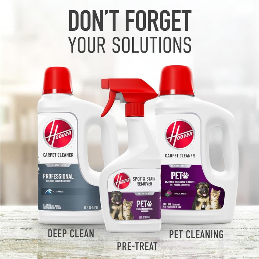 Hoover SmartWash Pet Automatic Carpet Cleaner Machine with Spot Chaser Wand, Deep Cleaning Carpet Shampooer Machine, Pair with a Hoover Carpet Cleaner Solution for a Bright, Refreshed Home