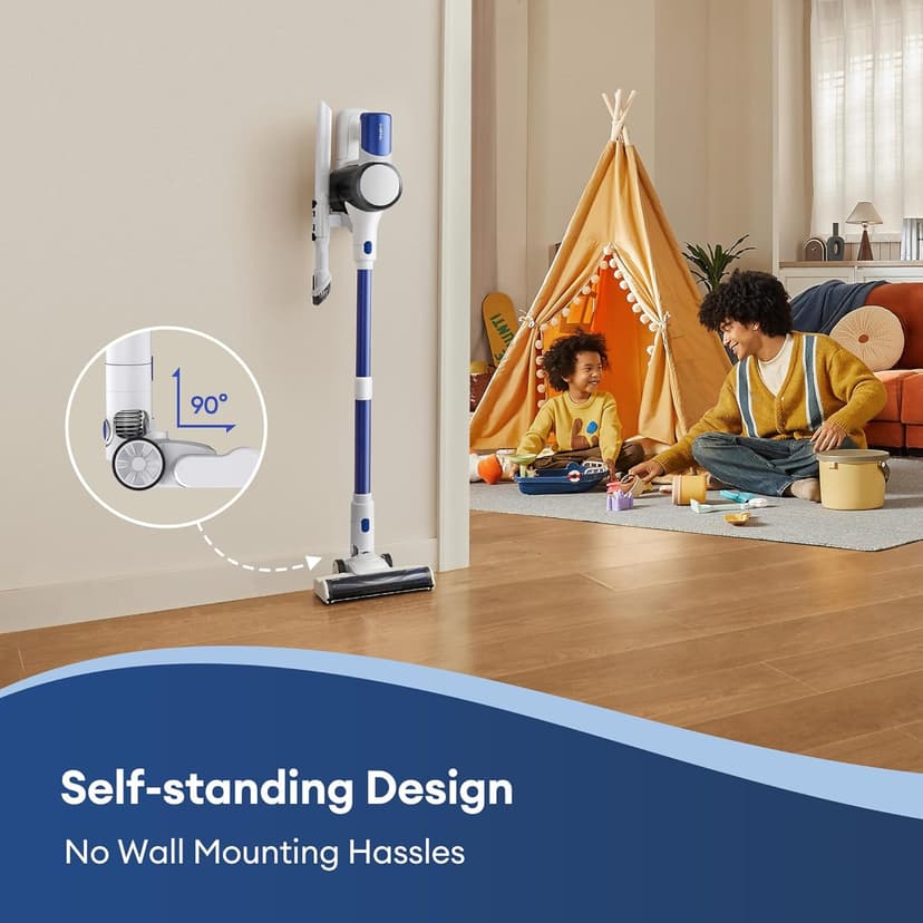 Ultenic Cordless Vacuum Cleaner, 45KPa 500W Stick Vacuum Rechargable, Max 40mins Runtime, Self Standing Design with 1L Dust Cup, Stick Vacuum for Home, Pet Hair, Hardwood Floors (Purple)