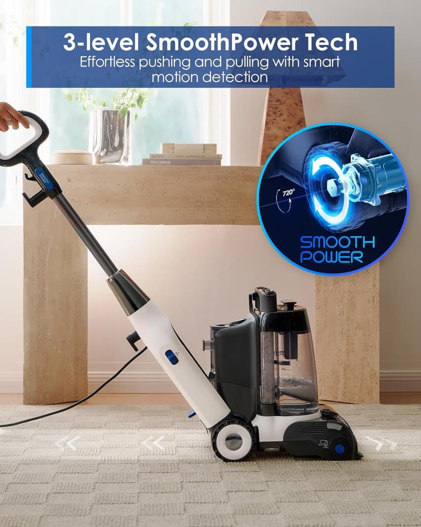 Tineco Floor ONE S5 Smart Cordless Wet Dry Vacuum Cleaner and Mop for Hard Floors & Carpet ONE Cruiser Smart Carpet Cleaner, Self-Cleaning and FlashDry, Deep Cleaning