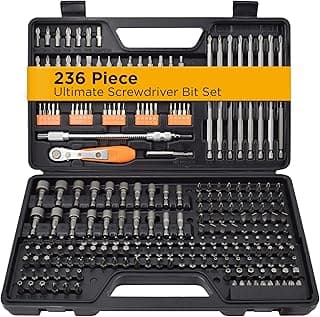 Jackson Palmer 236 Piece Ultimate Screwdriver Bit Set, High Grade Carbon Steel, Includes Hard-to-Find Security Bits & Micro Bits
