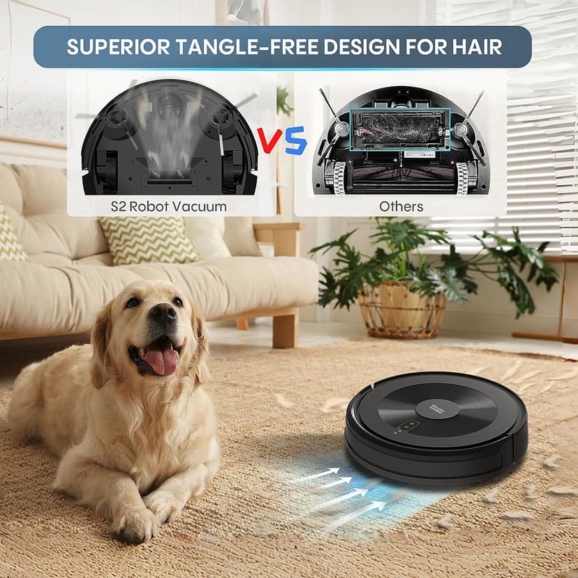 Robot Vacuum and Mop: 2-in-1 Robot Vacuum Cleaner 3000Pa Strong Suction & Tangle-Free & Alexa/APP Control & Self-Charging, Schedule Cleaning Robotic Vacuum for Pet Hair, Hard Floor, Carpet
