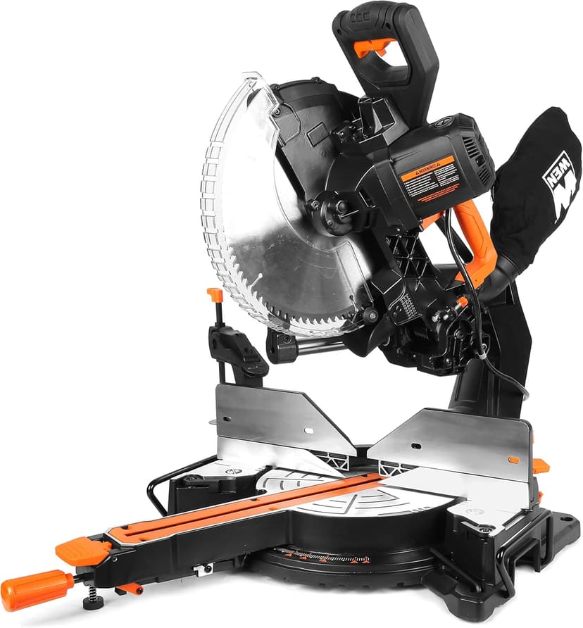 WEN MM1215 15-Amp 12-Inch Dual Bevel Sliding Compound Miter Saw with LED Cutline