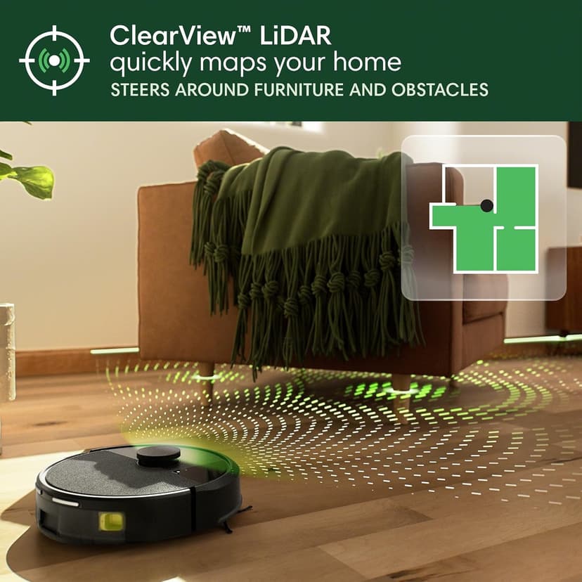 Roomba 105 Vac Robot Vacuum + AutoEmpty Dock - Self-Empties for 75 Days, Easy to use, Intense Power-Lifting Suction, LiDAR Navigation, Multi-Surface Cleaning, Cleans in Neat Rows, Works with Alexa
